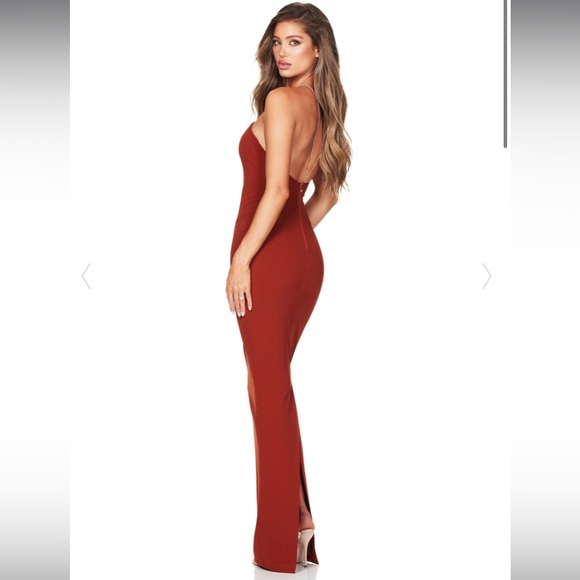 Nookie Lexi Chain Gown Rust Large - Picture 2 of 15